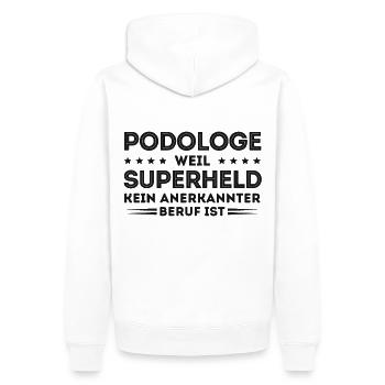 Podologe Fußpflege Pediküre Podologie Geschenke - Männer Premium Bio Hoodie - Weiß - Hinten - Nico (187cm)