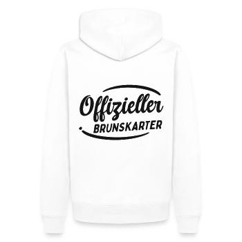 Schafkopf Offizieller Brunskarter Kartenspiel Bier - Männer Premium Bio Hoodie - Weiß - Hinten - Nico (187cm)