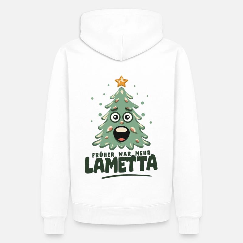 Früher war mehr Lametta - Männer Premium Bio Hoodie - Weiß