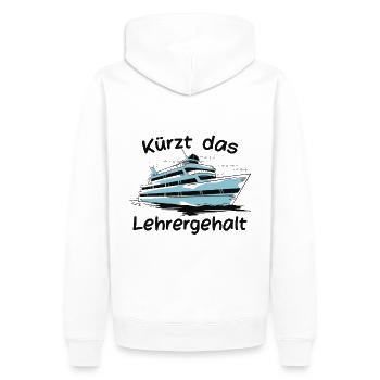 Kürzt das Lehrergehalt aber nicht den Spaß - Männer Premium Bio Hoodie - Weiß - Hinten - Nico (187cm)