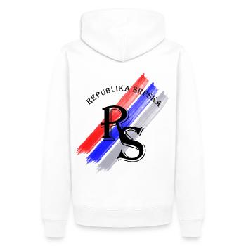 rs srpska - Männer Premium Bio Hoodie - Weiß - Hinten - Nico (187cm)