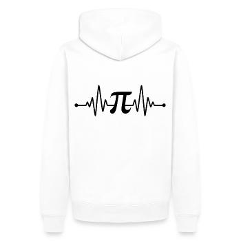 Pi Herzschlag PI 3.14 Mathe Mathematik Geschenk - Männer Premium Bio Hoodie - Weiß - Hinten - Nico (187cm)