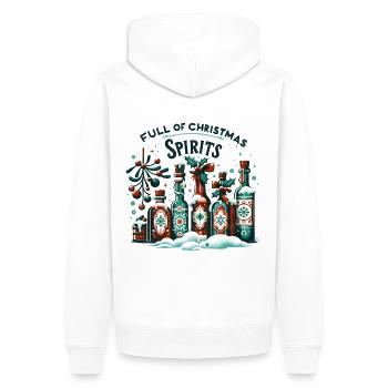 Full of Spirits - Funny Holidays Funny Christmas - Männer Premium Bio Hoodie - Weiß - Hinten - Nico (187cm)