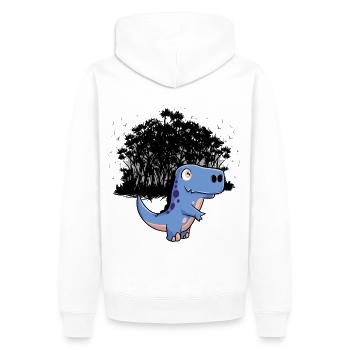 Jungle Temps Âge de pierre Fantaisie Dino Enfants - Sweat à capuche Premium bio Homme - blanc - Dos - Nico (187cm)
