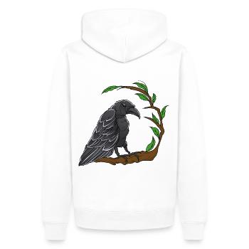 Corbeau, Corbeau, Corbeau, Oiseaux, Personnage De Conte De Fées, Faune, Forêt - Sweat à capuche Premium bio Homme - blanc - Dos - Nico (187cm)