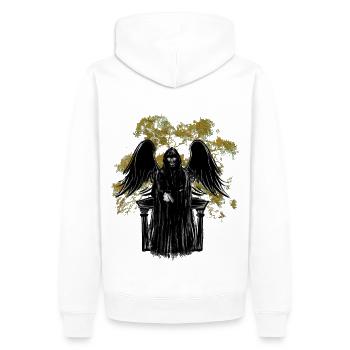 Death Monster Horror Satan Demon Death Halloween - Men’s Premium Organic Hoodie - white - Back - Nico (187cm)