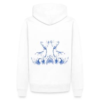 Cerf animaux sauvages cerf cerf élaphe wapiti chevreuil nature - Sweat à capuche Premium bio Homme - blanc - Dos - Nico (187cm)