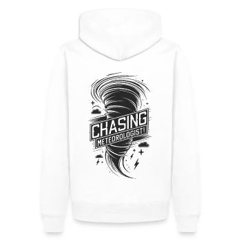 Tornade Twister Chasseur Météorologue - Sweat à capuche Premium bio Homme - blanc - Dos - Nico (187cm)