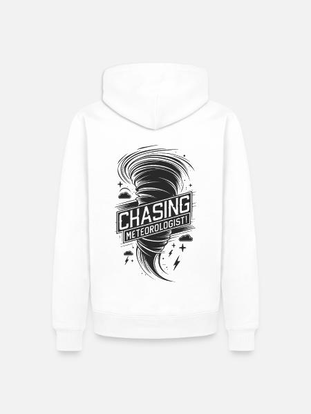 Tornado Twister jagter meteorolog - Herre Premium økologisk hoodie - hvid