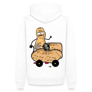 Cacahuète Chats Chaton Papa Animaux Chat Enfant - Sweat à capuche Premium bio Homme - blanc - Dos - Nico (187cm)