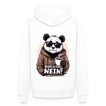 Before You Ask No Funny Saying Panda - Men’s Premium Organic Hoodie - white - Back - Nico (187cm)