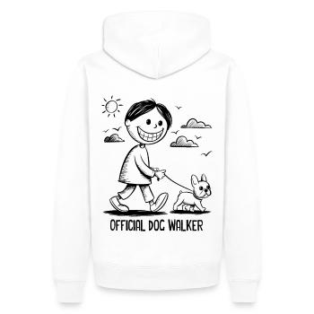 Bouledogue français Chien de compagnie Amoureux des animaux - Sweat à capuche Premium bio Homme - blanc - Dos - Nico (187cm)