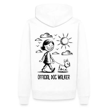 Bouledogue français Chien de compagnie Amoureux des animaux - Sweat à capuche Premium bio Homme - blanc - Dos - Nico (187cm)