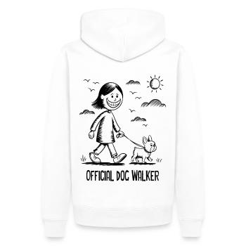 Bouledogue français Chien de compagnie Amoureux des animaux - Sweat à capuche Premium bio Homme - blanc - Dos - Nico (187cm)