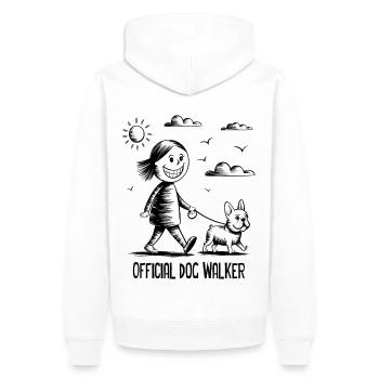 Bouledogue français Chien de compagnie Amoureux des animaux - Sweat à capuche Premium bio Homme - blanc - Dos - Nico (187cm)