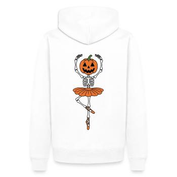 Ballerina Halloween Skelett - Männer Premium Bio Hoodie - Weiß - Hinten - Nico (187cm)
