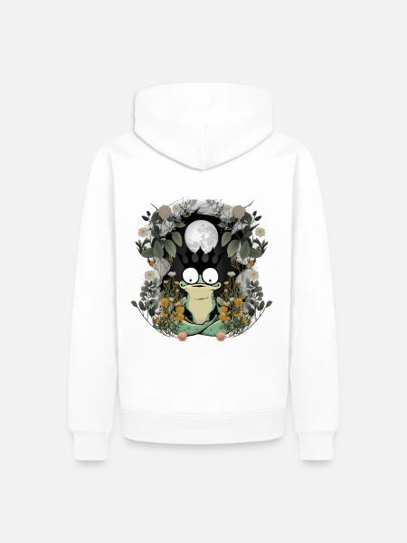 Frosch Frösche Märchen Märchenfigur - Männer Premium Bio Hoodie - Weiß