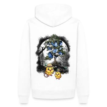 Küken Kinder Wilder Westen Western spielen Kinder - Männer Premium Bio Hoodie - Weiß - Hinten - Nico (187cm)