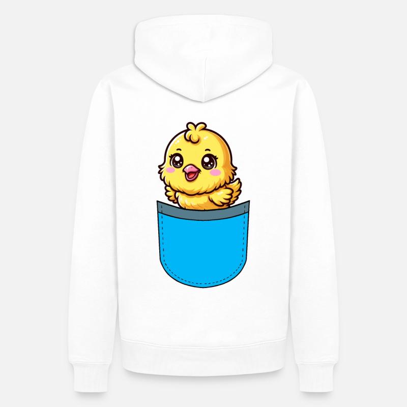 Poulet de Pâques Chicks - Sweat à capuche Premium bio Homme - blanc