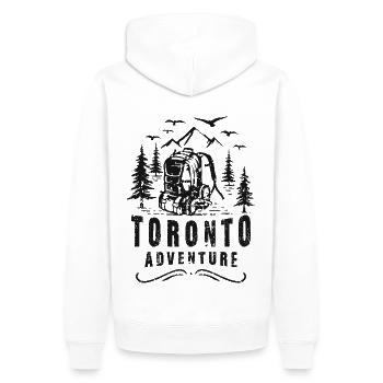 Toronto Outdoor Camper Tente de camping Tentes - Sweat à capuche Premium bio Homme - blanc - Dos - Nico (187cm)