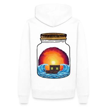Boat Boats Ship Ships - Men’s Premium Organic Hoodie - white - Back - Nico (187cm)