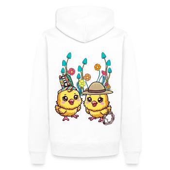 Küken Ostern Wilder Westen Kinder Kind Baby - Männer Premium Bio Hoodie - Weiß - Hinten - Nico (187cm)
