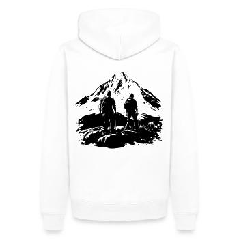 Escalade au sommet : Alpinisme dans les Alpes - Outdoor - Sweat à capuche Premium bio Homme - blanc - Dos - Nico (187cm)