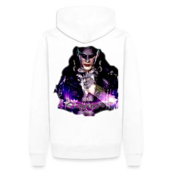 Keep smile - Men’s Premium Organic Hoodie - white - Back - Nico (187cm)