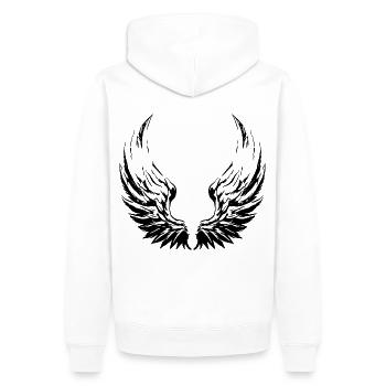2reborn Engel Fluegel Angel Wings Heaven Heaven He - Men’s Premium Organic Hoodie - white - Back - Nico (187cm)
