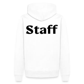 Personnel - Sweat à capuche Premium bio Homme - blanc - Dos - Nico (187cm)