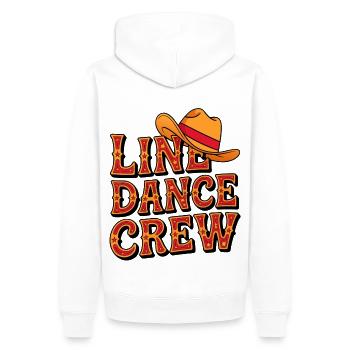 Linedance Crew Line Dance Mannschaft - Männer Premium Bio Hoodie - Weiß - Hinten - Nico (187cm)