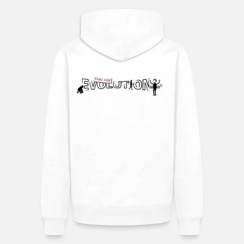 Hula hop Evolution - Sweat à capuche Premium bio Homme - blanc
