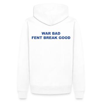 Guerre Mauvais Seins Bonne Chemise - Sweat à capuche Premium bio Homme - blanc - Dos - Nico (187cm)