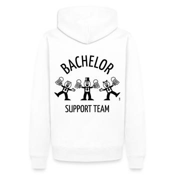 Équipe de soutien Bachelor (Caricature / Danse / 1C) - Sweat à capuche Premium bio Homme - blanc - Dos - Nico (187cm)
