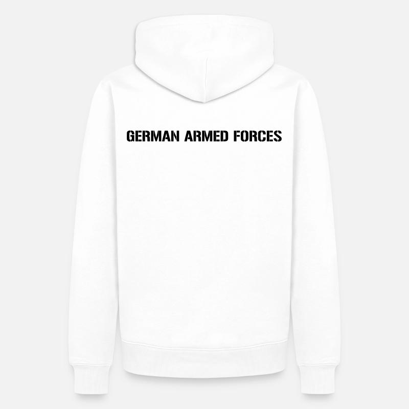 Bundeswehr - Männer Premium Bio Hoodie - Weiß