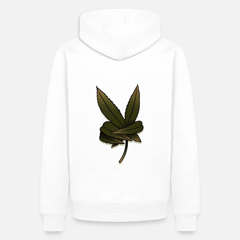 Yeah man ! feuille de cannabis - Sweat à capuche Premium bio Homme - blanc