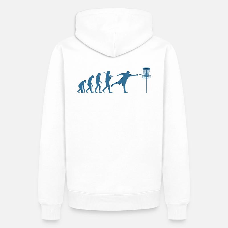 Disc Golf Evolution - Sweat à capuche Premium bio Homme - blanc