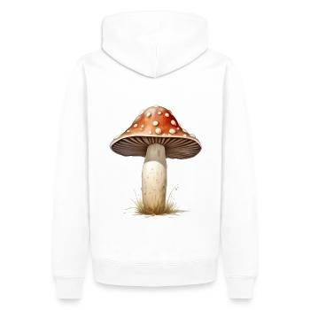 Toadstool Mushroom Mushroom Picker - Men’s Premium Organic Hoodie - white - Back - Nico (187cm)