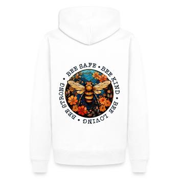Bienen Art Imker Bienenflüsterer Spruch Sprüche - Männer Premium Bio Hoodie - Weiß - Hinten - Nico (187cm)