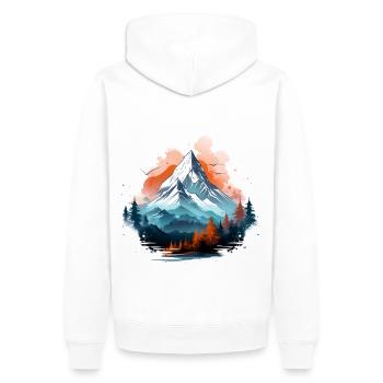Berglandschaft Berge Berg Natur Wandern - Männer Premium Bio Hoodie - Weiß - Hinten - Nico (187cm)