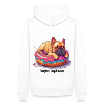 Doughnut Dog Dreams Donut Hunde Träume - Sweat à capuche Premium bio Homme - blanc - Dos - Nico (187cm)
