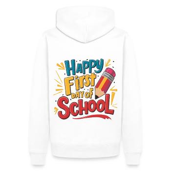Erster Schultag Kinder Einschulung Erstklässler - Männer Premium Bio Hoodie - Weiß - Hinten - Nico (187cm)