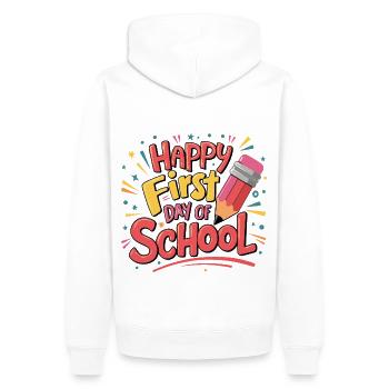 Erster Schultag Kinder Einschulung Erstklässler - Männer Premium Bio Hoodie - Weiß - Hinten - Nico (187cm)
