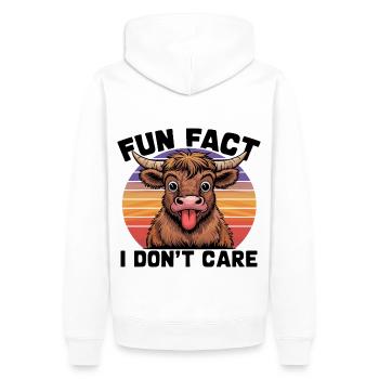 Drôle Highland vache langue de langue design pour animal - Sweat à capuche Premium bio Homme - blanc - Dos - Nico (187cm)