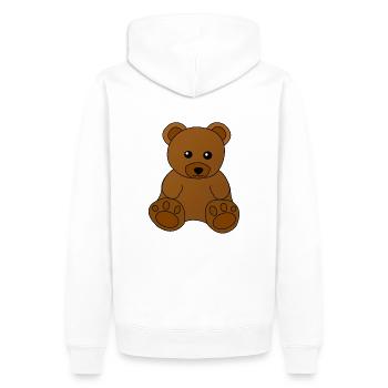 Ours en peluche ours enfants - Sweat à capuche Premium bio Homme - blanc - Dos - Nico (187cm)