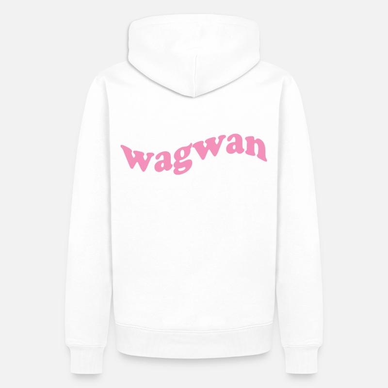 WAGWAN - Männer Premium Bio Hoodie - Weiß