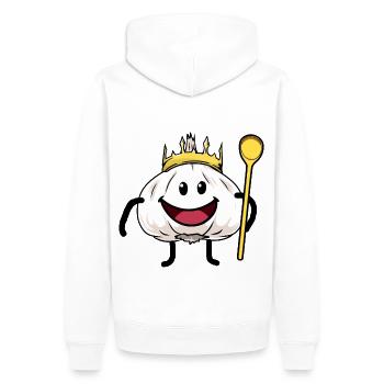 Roi ail cuisine cuisine sain délicieux - Sweat à capuche Premium bio Homme - blanc - Dos - Nico (187cm)