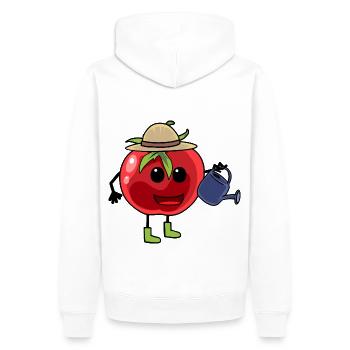 tomate hobby jardinier jardinier jardinier légume enfant - Sweat à capuche Premium bio Homme - blanc - Dos - Nico (187cm)