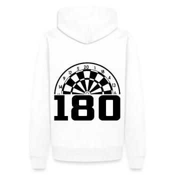 180 - Darts Darts Player Darts Cadeau de fléchettes - Sweat à capuche Premium bio Homme - blanc - Dos - Nico (187cm)