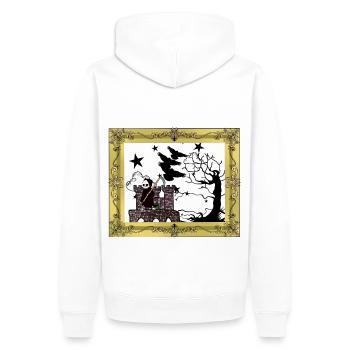 Horror Mittelalter Burg Festung Sensenmann Tod - Männer Premium Bio Hoodie - Weiß - Hinten - Nico (187cm)